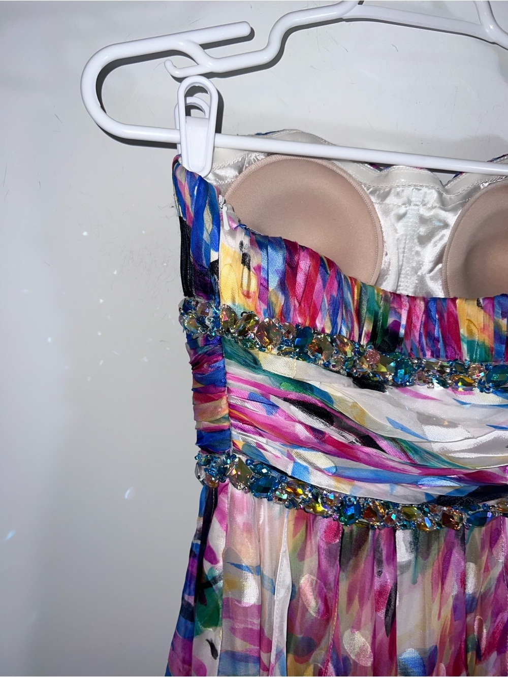 Vintage Lafemme colorful fairy ruffles silk dress size 2 - Picture 10 of 14
